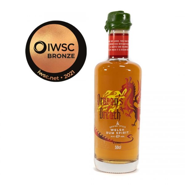 Dragons Breath Spiced Welsh Rum IWSC 2021 Bronze Winner square